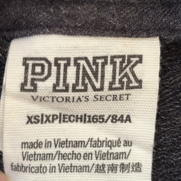 Pink by Victoria’s Secret XS Charcoal Gray Turtleneck Sweatshirt and Joggers Set - Picture 9 of 16